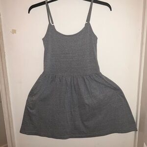 GAP Heather Gray Sleeveless Spaghetti-Strap Dress